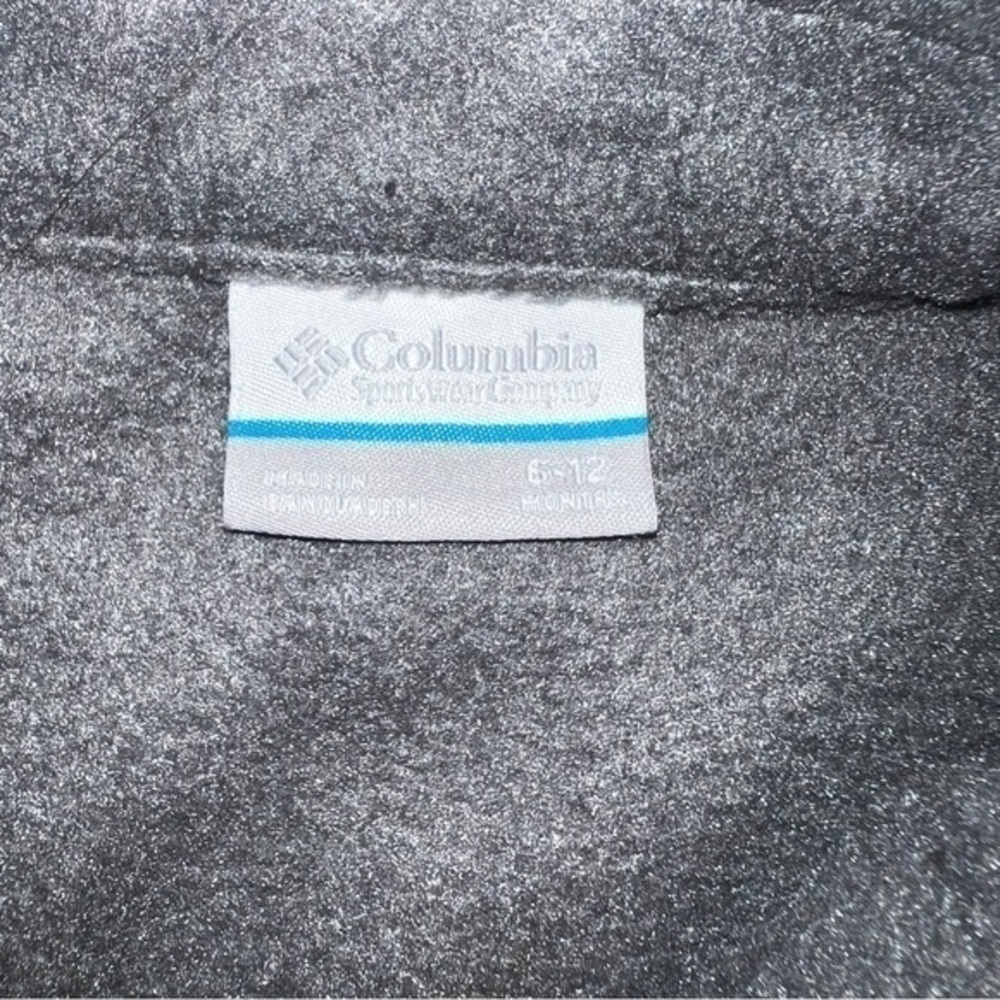 Gray $ Orange Fleece Columbia Zip Up Jacket 6-12 Months Unisex - Picture 4 of 8